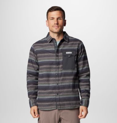 Columbia Men's PFG Uncharted Overshirt - L - Black  Shark Lunar