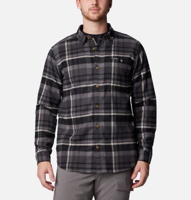 Columbia Men's Pitchstone Heavyweight Flannel II - L - Black