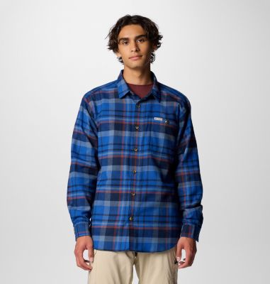 Columbia Men's Pitchstone Heavyweight Flannel II - L - Blue