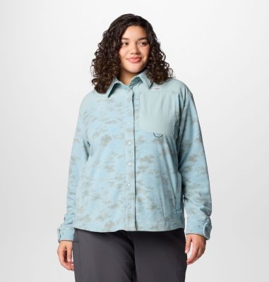 Columbia Women's PFG Uncharted  Fleece Overshirt - Plus Size-