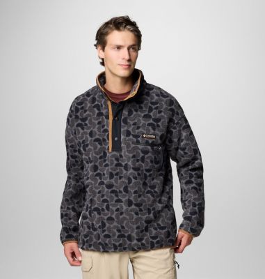 Columbia Men's Helvetia  II Printed Half Snap Printed Fleece Pullover-