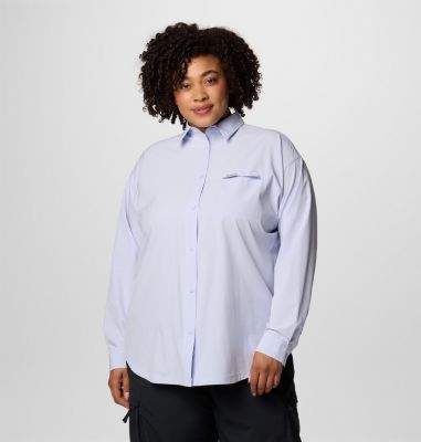 Columbia Women's Boundless Trek  Layering Long Sleeve Shirt II - Plus Size-