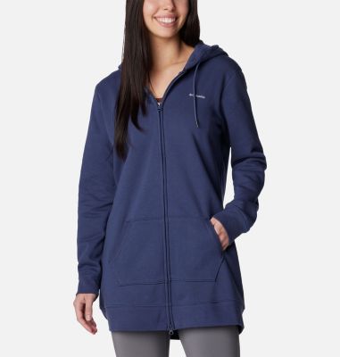 Columbia Women's Burr Trail Long Full Zip Hoodie - L - Blue