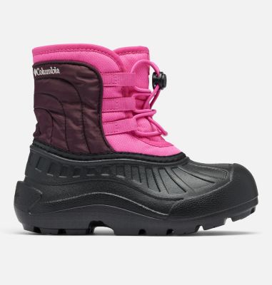 Columbia Big Kids' Powderbug Snowlite Lace Boot - Size 7 - Pink