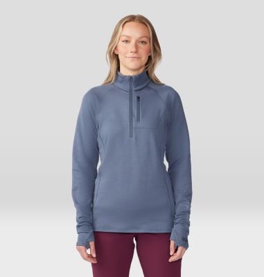 Mountain Hardwear Women's Glacial Trail Half Zip - S - Blue