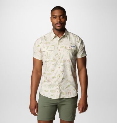 Columbia Men's PFG Uncharted  Printed Short Sleeve Shirt - Tall-