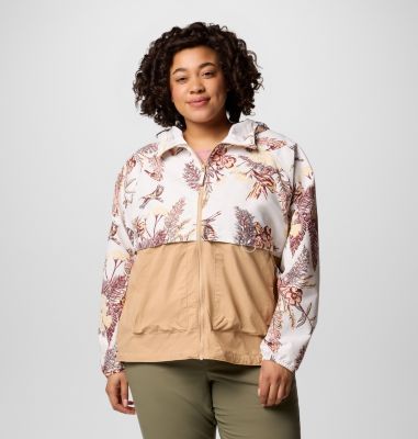 Columbia Women's Spire Valley  Printed Windbreaker - Plus Size-