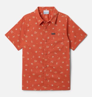 Columbia Boys' Rapid Rivers  Printed Short Sleeve Shirt-