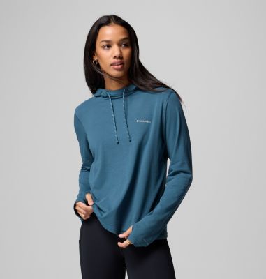 売れ筋商品|||コロンビア パーカー・スウェットシャツ アウター レディース PFG Uncharted Neps Long-Sleeve Crew Shirt - Women's Crushed Blue Amazon.com: Columbia Women's PFG Uncharted Hoodie, Cypress
