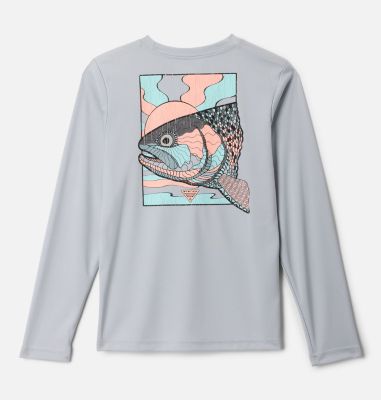 Columbia Boys' PFG Terminal Tackle Fish Shine Long Sleeve Shirt-