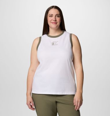 Columbia Women's Rolling Bend  Graphic Ringer Tank - Plus Size-