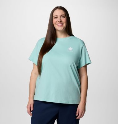 Columbia Women's Rolling Bend  Graphic Short Sleeve Shirt - Plus Size-