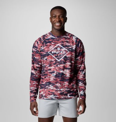 Columbia Men's PFG Super Solar Stream  Graphic Long Sleeve Shirt-