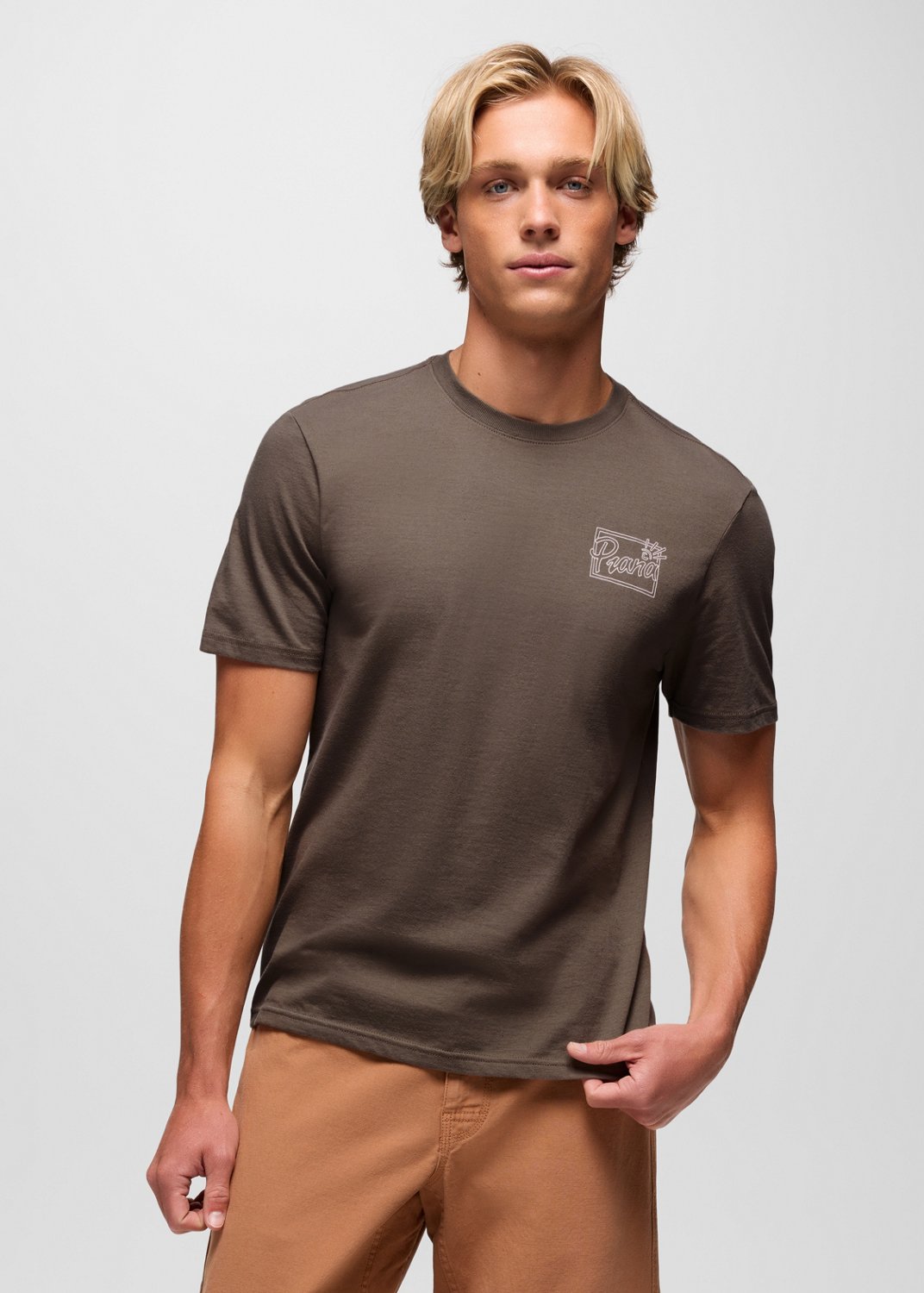 Mens prAna Future Passed Graphic Tee - Mud