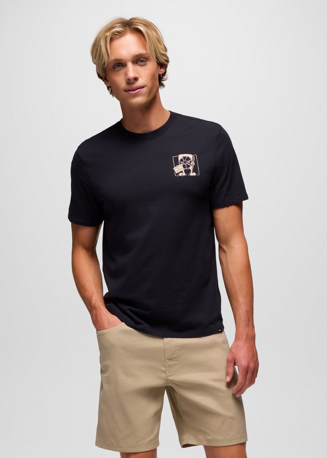 Mens prAna Everyday Storybook Graphic Tee - Black