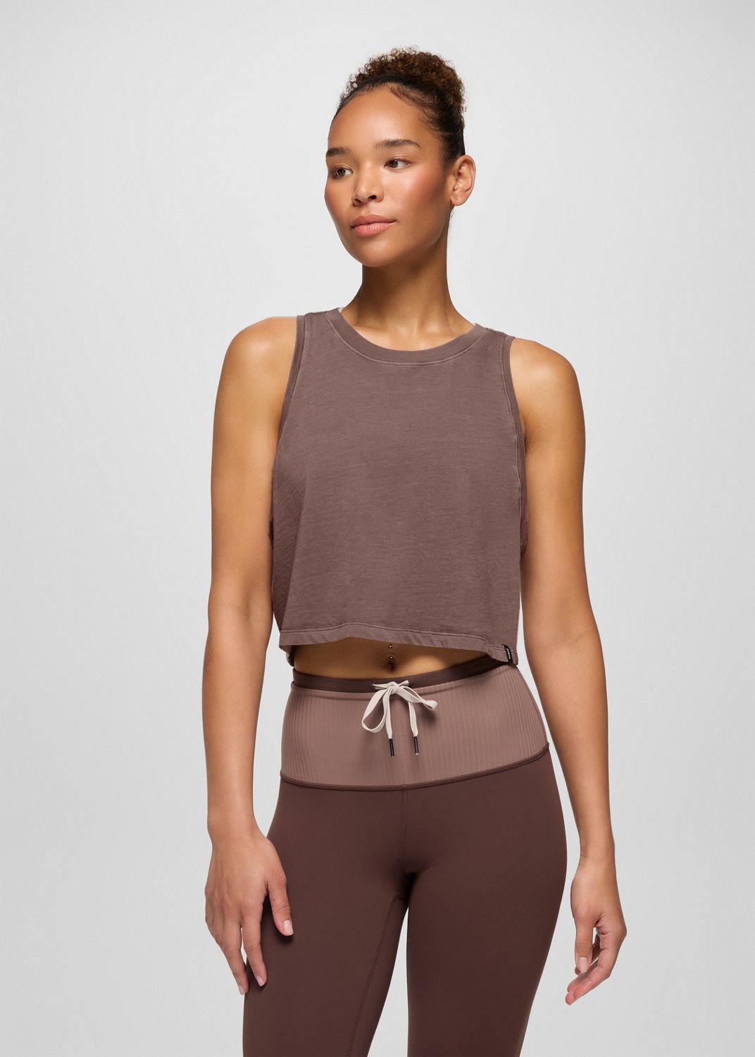 Womens prAna Everyday Crop Tank - Carob