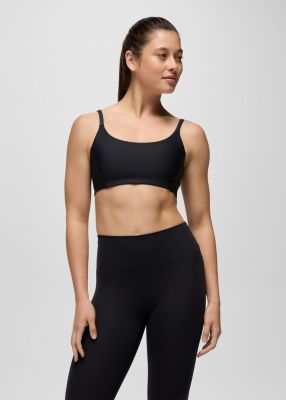Womens prAna Sculpt™ Scoop Bra - Black