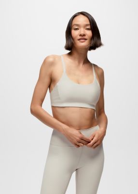 Womens prAna Sculpt™ Scoop Bra - Almond