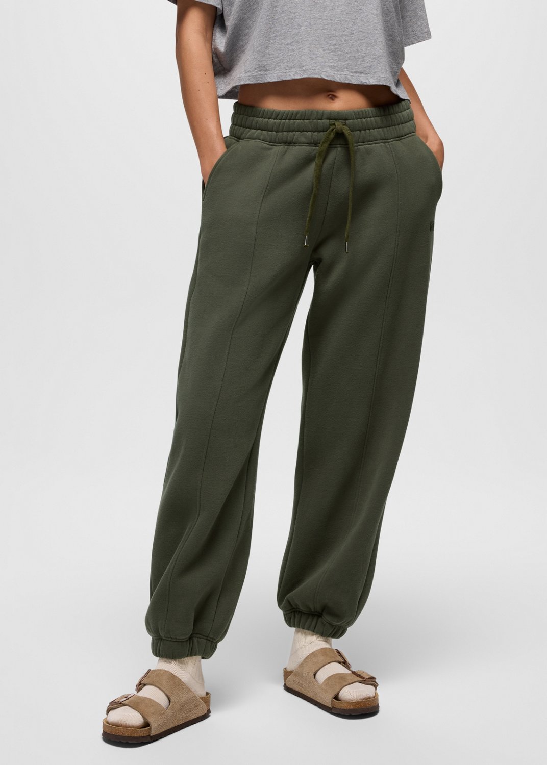 Womens prAna DreamFleece Sweatpant - Spruce