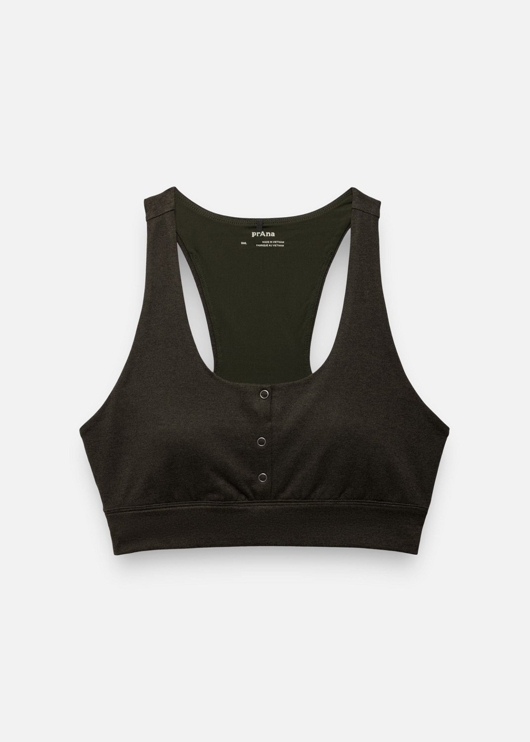 Womens prAna Heavana™ Henley Bra - Nori Heather