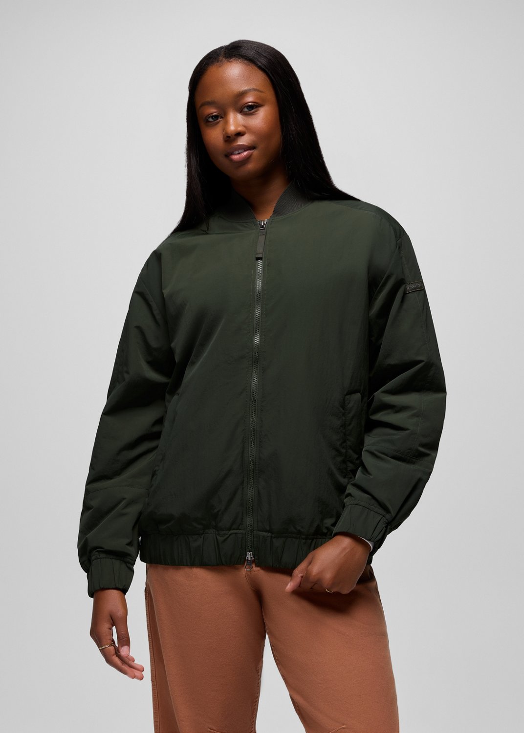 Womens prAna Encinitas Bomber Jacket - Nori