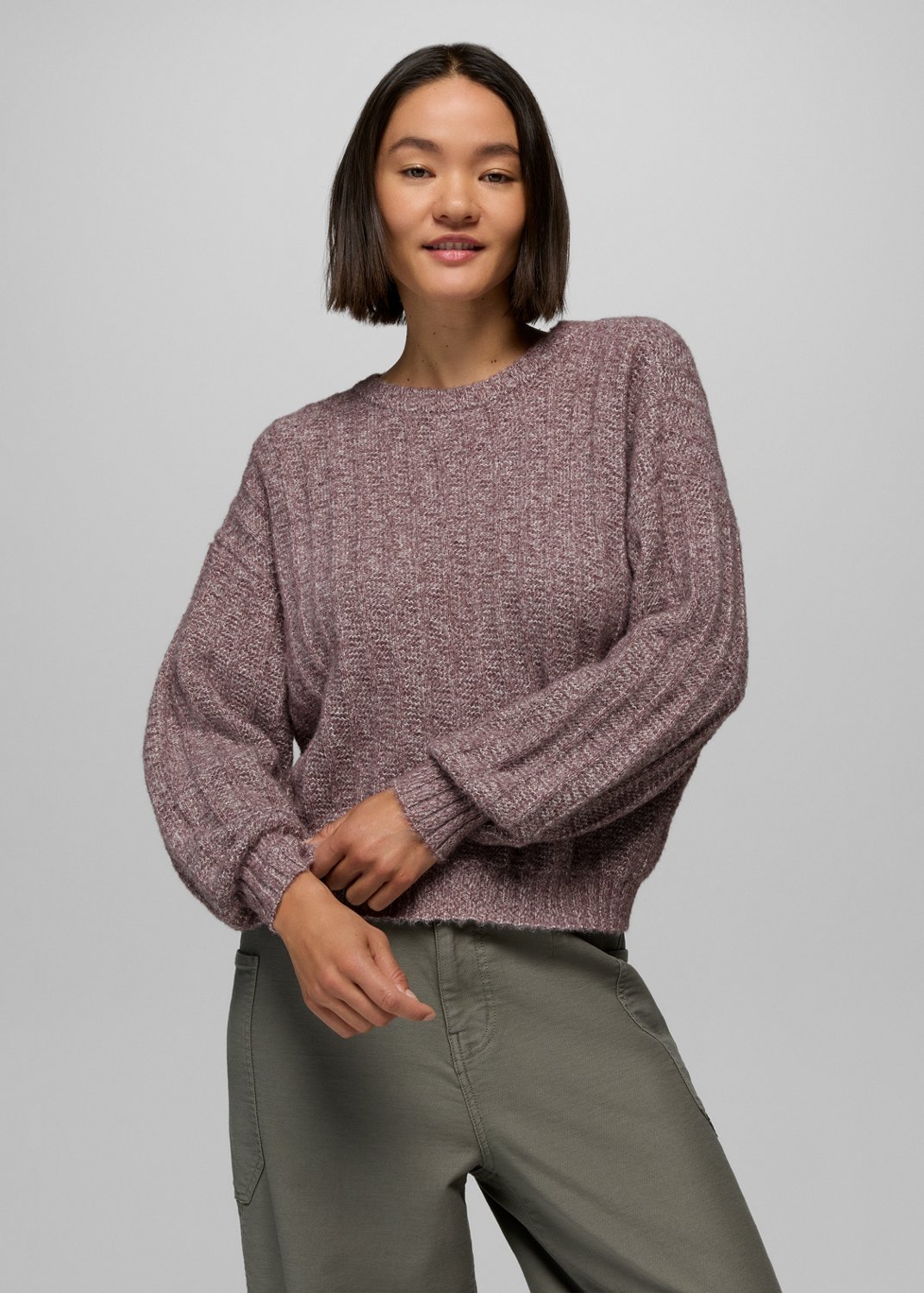 Womens prAna Emberbrook Sweater - Vino Heather