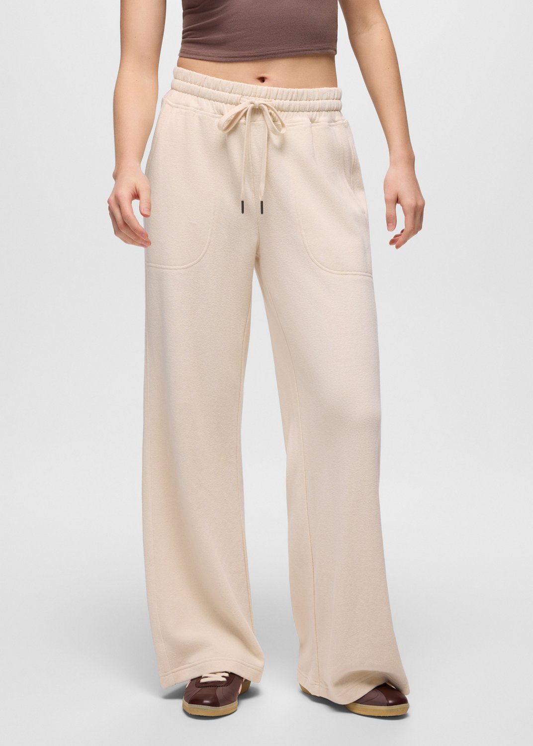 Womens prAna Cozy Up Wide Leg Pant - Canvas Heather