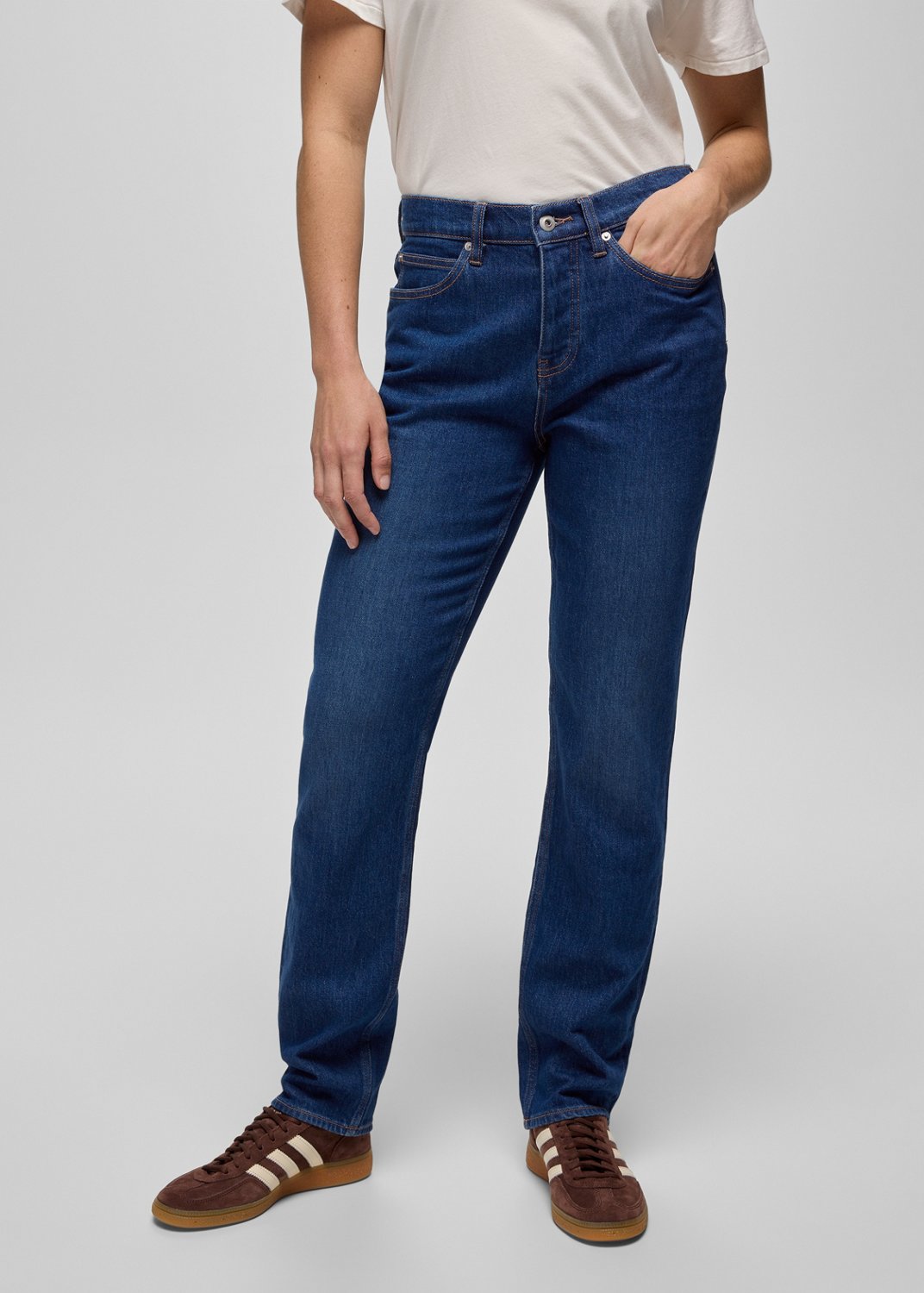 Womens prAna Carlsbad 760 Straight Leg Jean - Lagoon