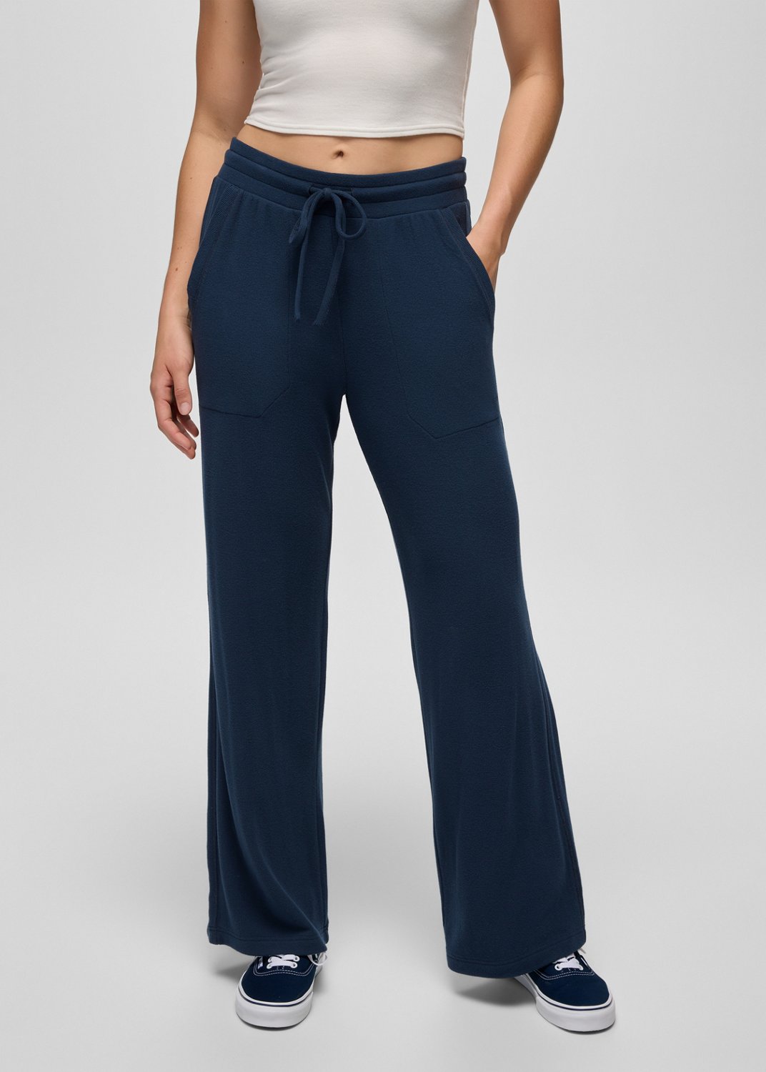Womens prAna Willow West Wide Leg Pant - Stormy Night