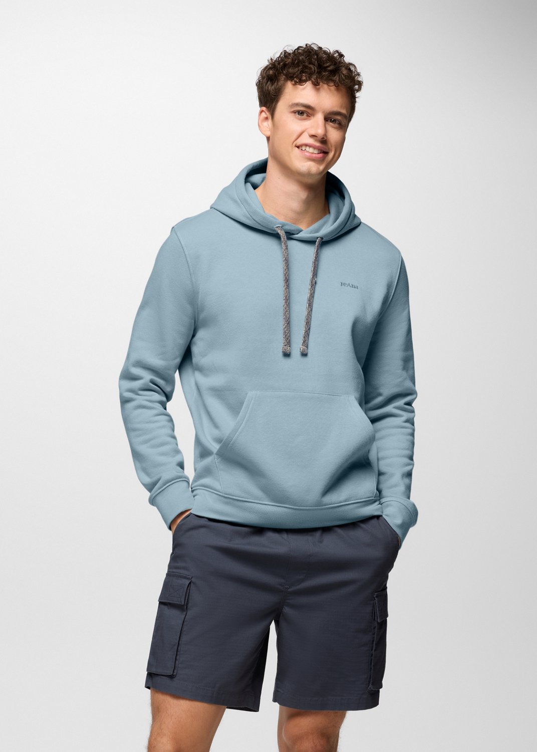 Mens prAna Fleece Hoodie - Saltwater