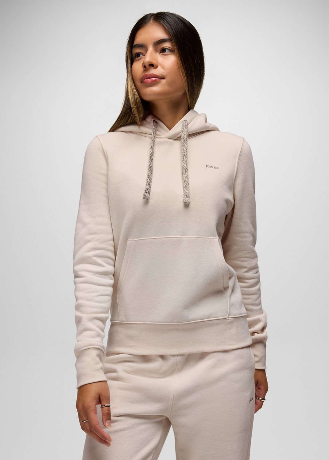 Womens prAna Fleece Hoodie - Canvas