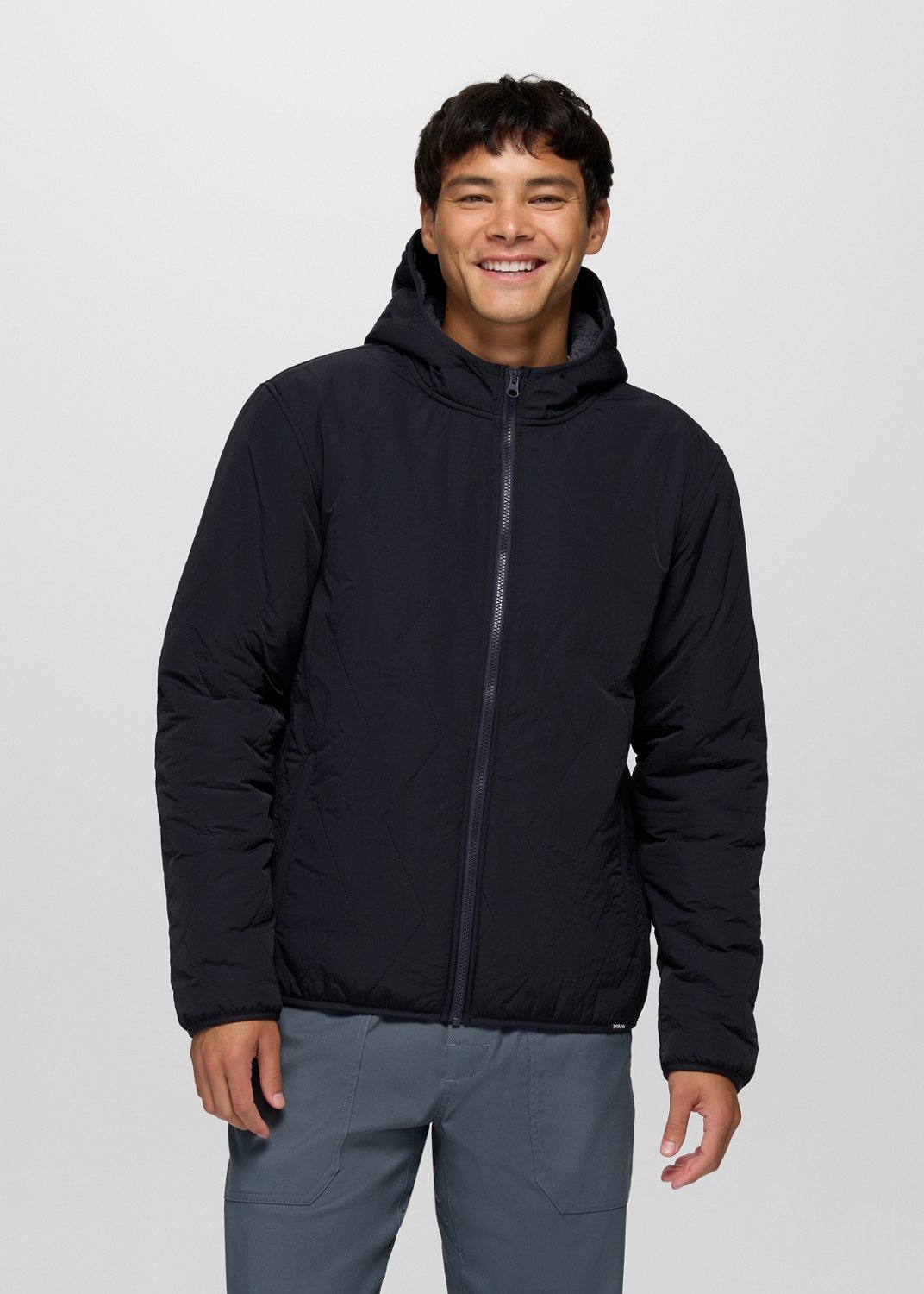 Mens prAna Encinitas Full Zip Hoodie - Black
