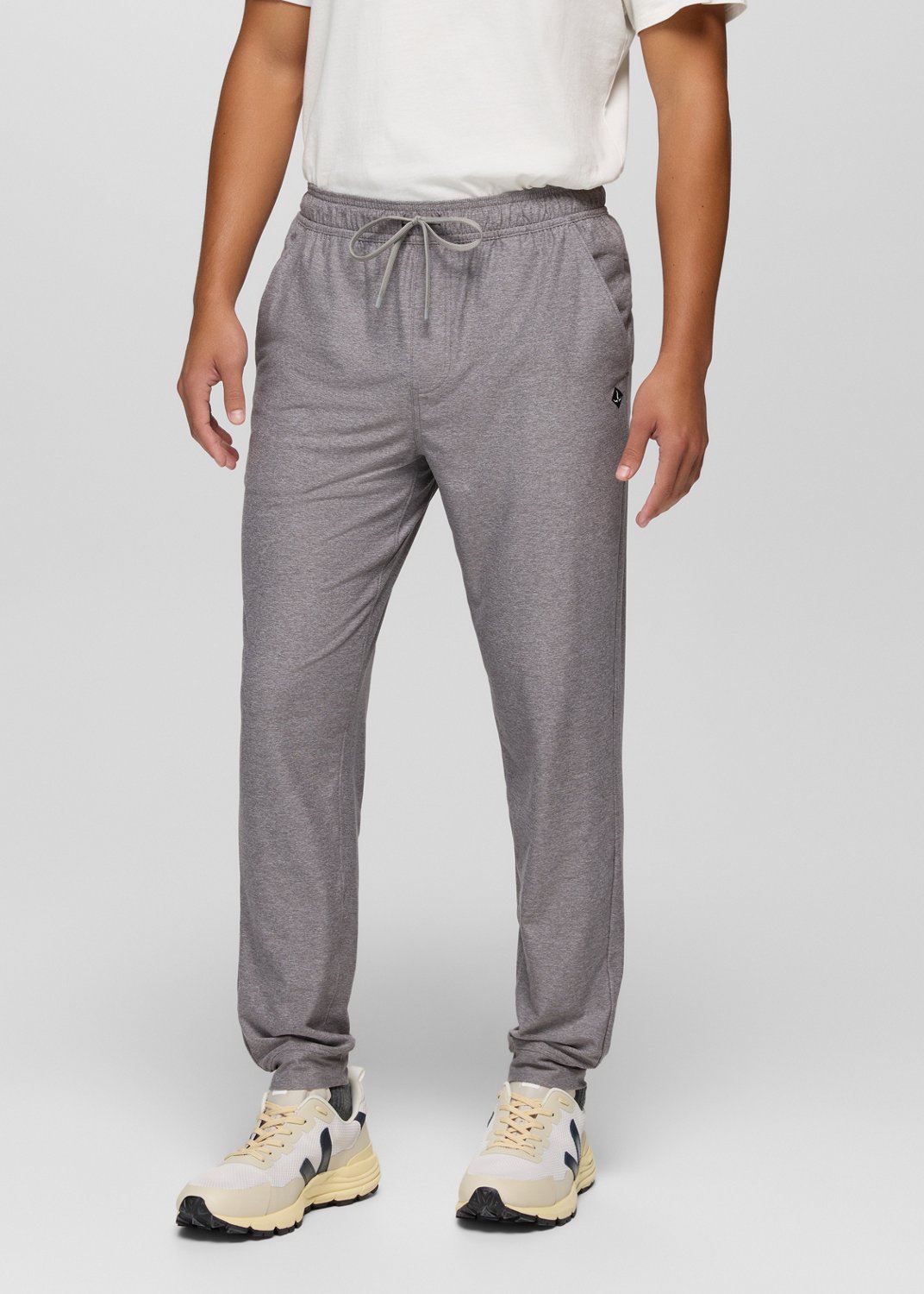 Mens prAna Altitude Tracker Light Jogger - Medium Heather Grey