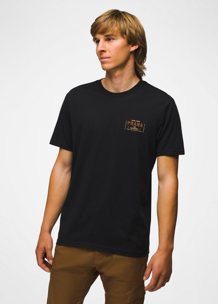Mens prAna Healer Short Sleeve Tee - Black