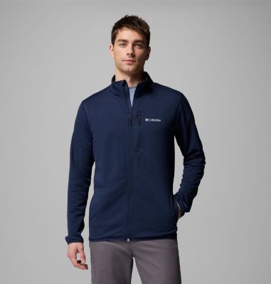 Columbia Men's Essential Hike  Grid Fleece Full Zip Jacket-