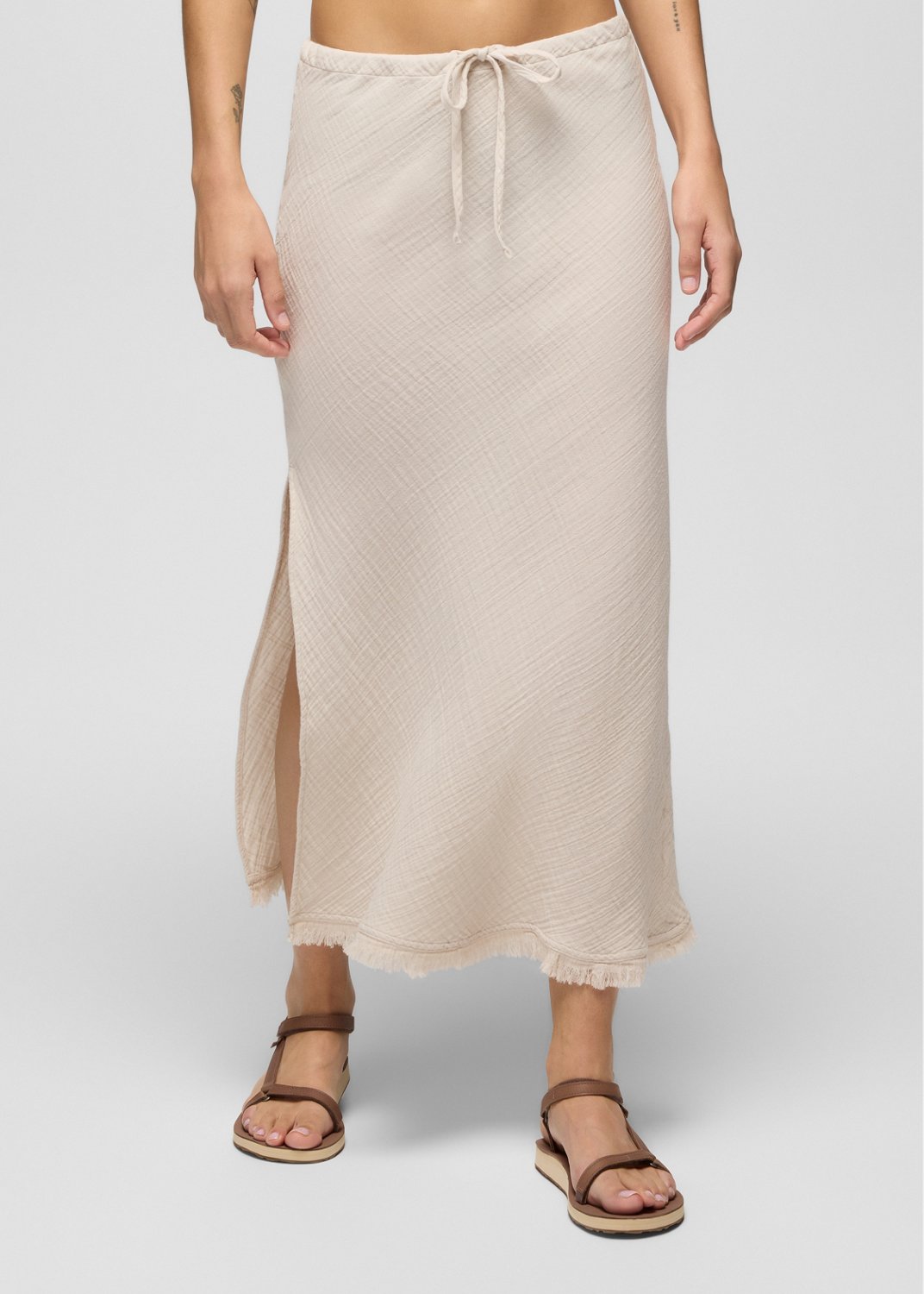 Womens prAna Hideaways Maxi Skirt - Almond