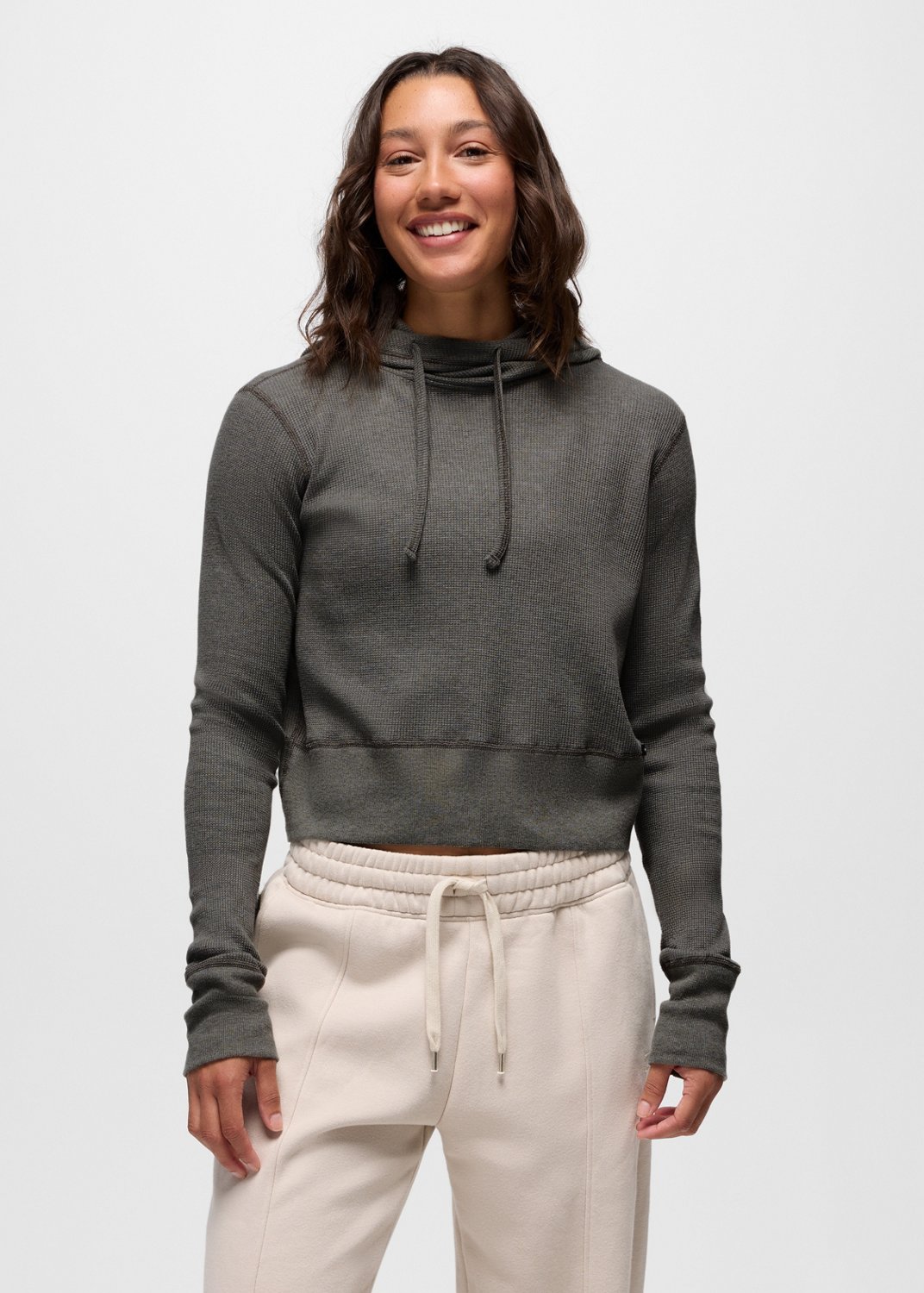 Womens prAna Touchstone Hoodie - Thyme Heather