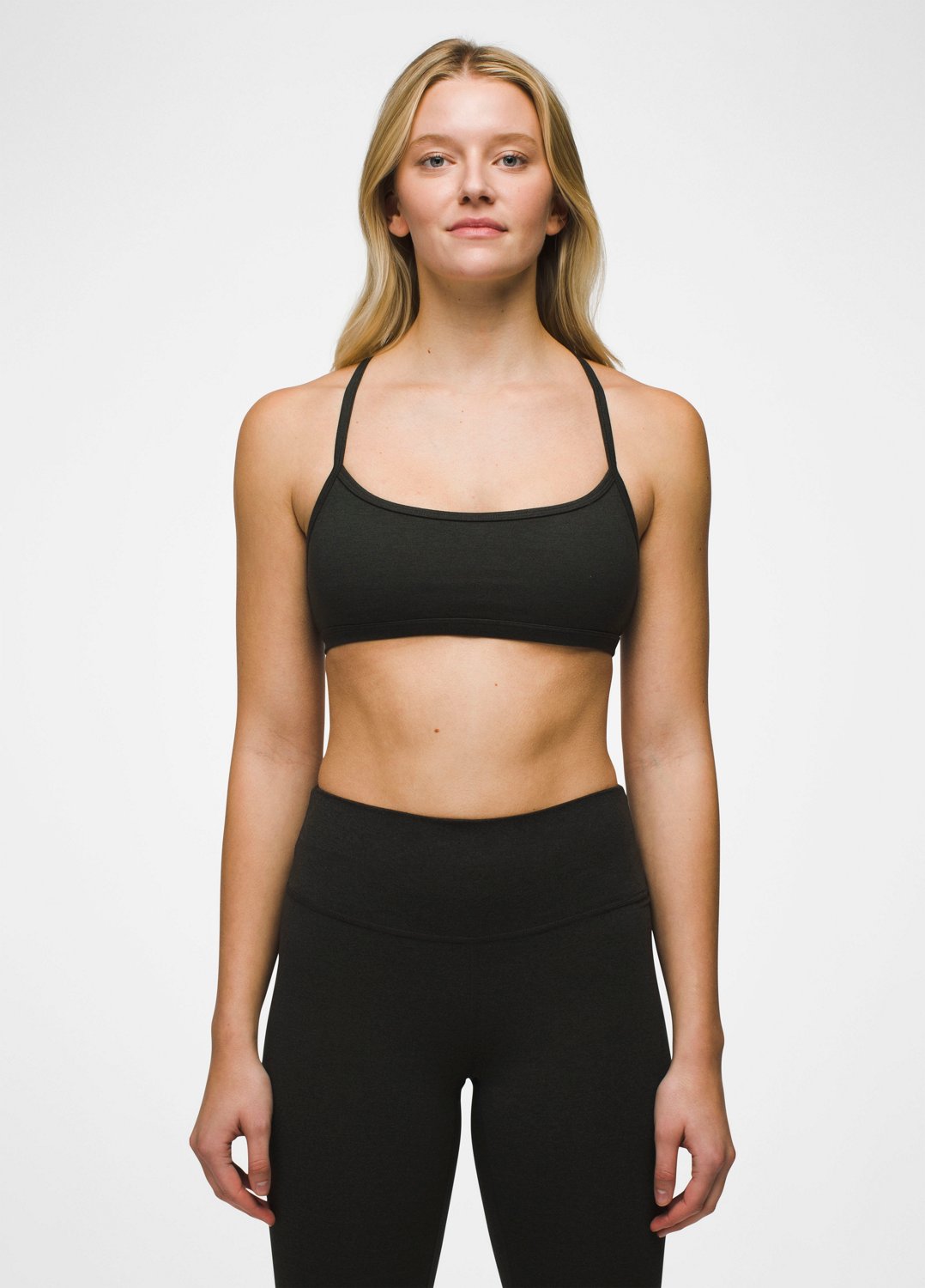 Womens prAna Heavana™ Every Minute Bra - Black Heather