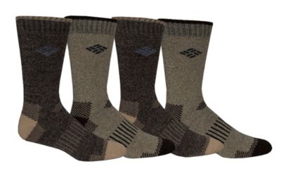Columbia Men's Moisture Control Check Crew Socks - 4 Pack-