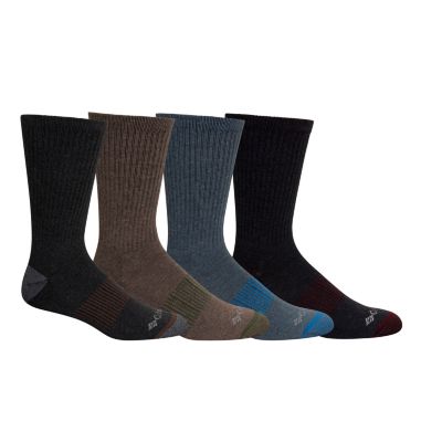 Columbia Moisture Control Medium Weight Ribbed Crew Socks - 4 Pack-