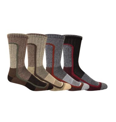 Columbia Moisture Control Color Block Crew Socks - 4 Pack-