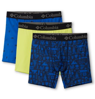 Columbia Men's Printed 360 Stretch 3-Pack Boxer Brief-