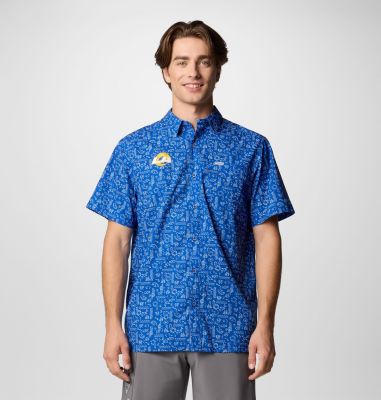 Columbia Men's PFG Super Slack Tide  Short Sleeve Shirt - Los Angeles Rams-