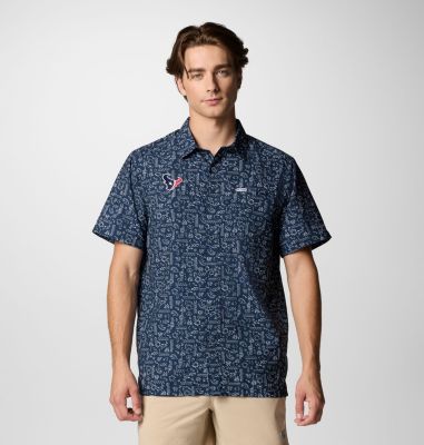 Columbia Men's PFG Super Slack Tide Short Sleeve Shirt - Houston Texans-