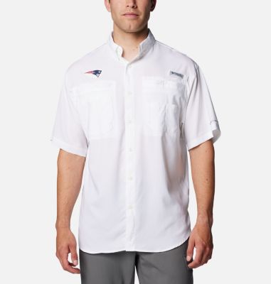 Columbia Men's PFG Tamiami  Short Sleeve Shirt - New England Patriots-