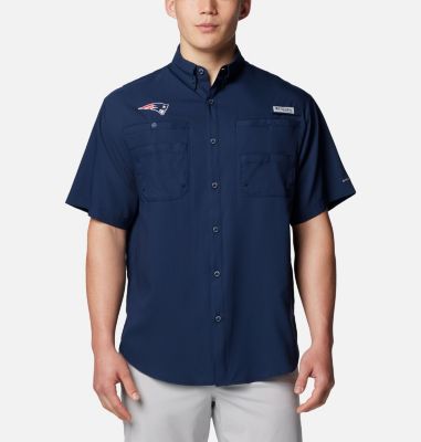 Columbia Men's PFG Tamiami Short Sleeve Shirt - New England Patriots-