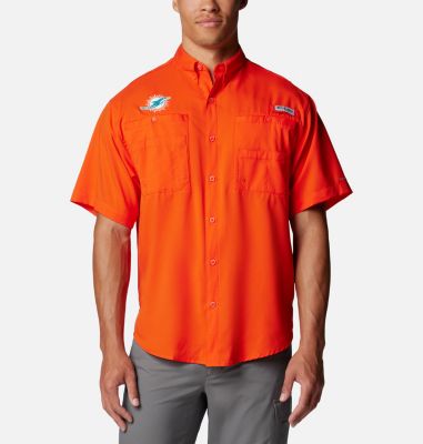 Columbia Men's PFG Tamiami  Short Sleeve Shirt - Miami Dolphins-