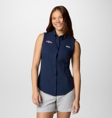 Columbia Women's PFG Tamiami  Sleeveless Shirt - Denver Broncos-