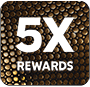 5X Rewards logo.