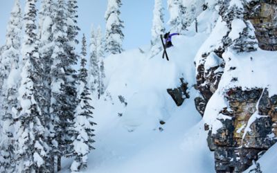 Hank Stowers styles a 3in the Canadian backcountry.